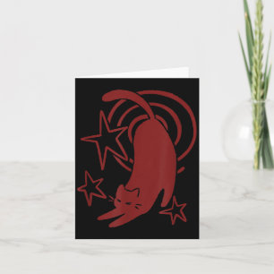 Y2K 90s Cute Sleepy Tomcat Cat Stretching Under Card