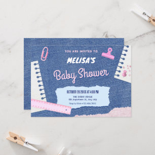 Y2k aesthetic baby shower invitation