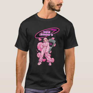 Y2K Anime Dream: 2000s Nostalgia Tee pink edition