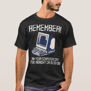 y2k Bug Millennium Glitch 1999 Tech Humour Funny y T-Shirt