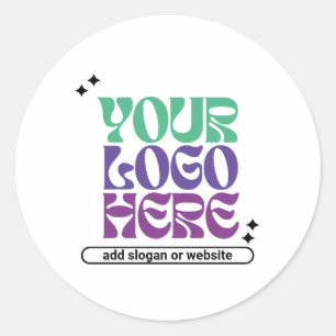 Y2k Business Logo Retrowave Cute Classic Round Sticker
