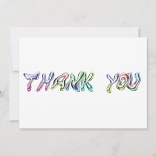 Y2K CHROME FONT THANK YOU CARD