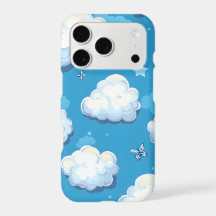 Y2K Cloud Sky iPhone Case Chrome Stars