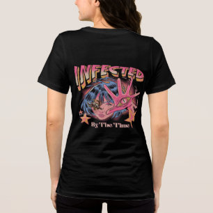Y2K Cyber Aesthetic Infected Anime Design Tri-Blend Shirt