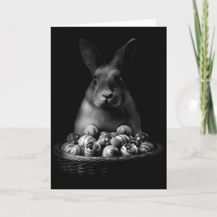 Y2k Easter Rabbit Basket Vintage Wash Aesthetic Card
