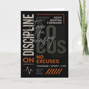 Y2k Fitness Quote Gym Training Discipline Yoga Spo Card