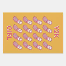 Y2K Flip Phones Heart Pattern 