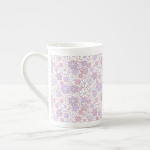 Y2K Flower Pattern Bone China Mug