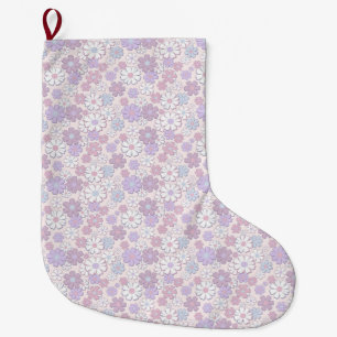 Y2K Flower Pattern Large Christmas Stocking