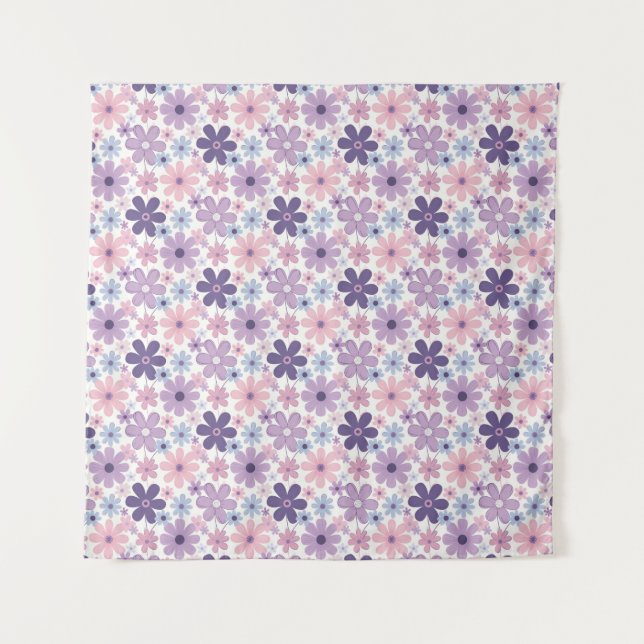 Y2K Flower Pattern Tapestry (Front)