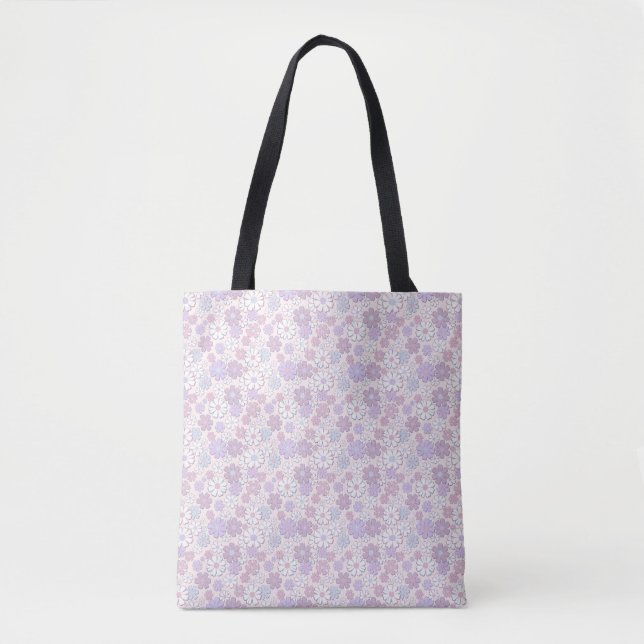 Y2K Flower Pattern Tote Bag (Front)