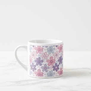 Y2K Flower Seamless Pattern Espresso Cup