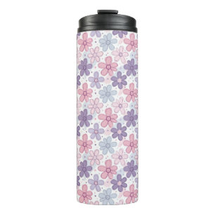 Y2K Flower Seamless Pattern Thermal Tumbler