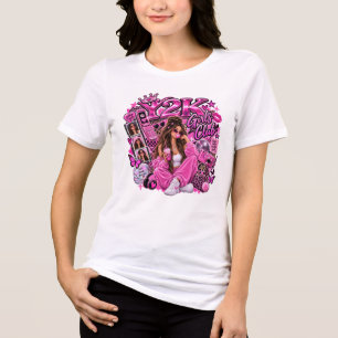 Y2K Girls Club Pink Retro T-Shirt Tri-Blend Shirt