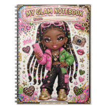 Y2K Glam Doll Notebook for Teen Girls