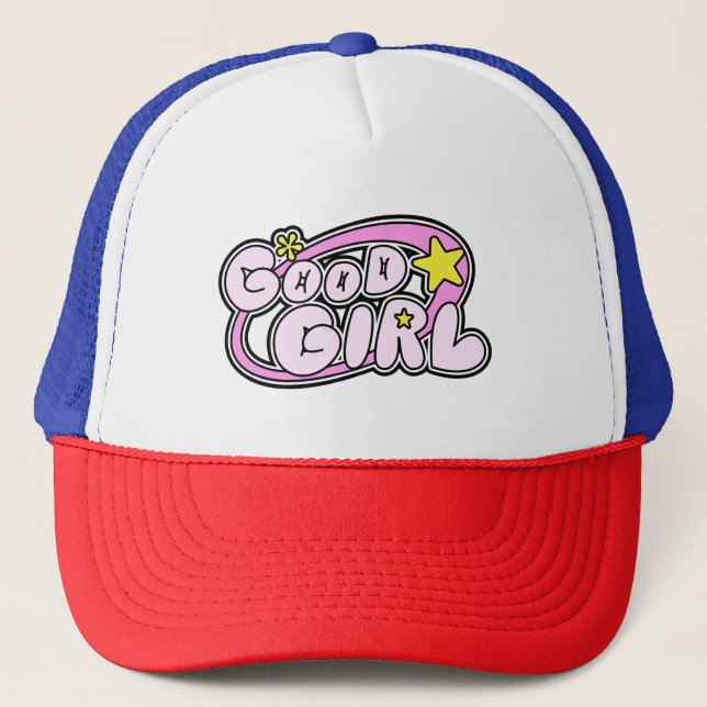 Y2K good girl kawaii Trucker Hat (Front)