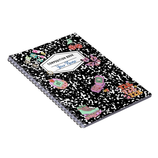 Y2K Retro Composition Notebook (Right Side)