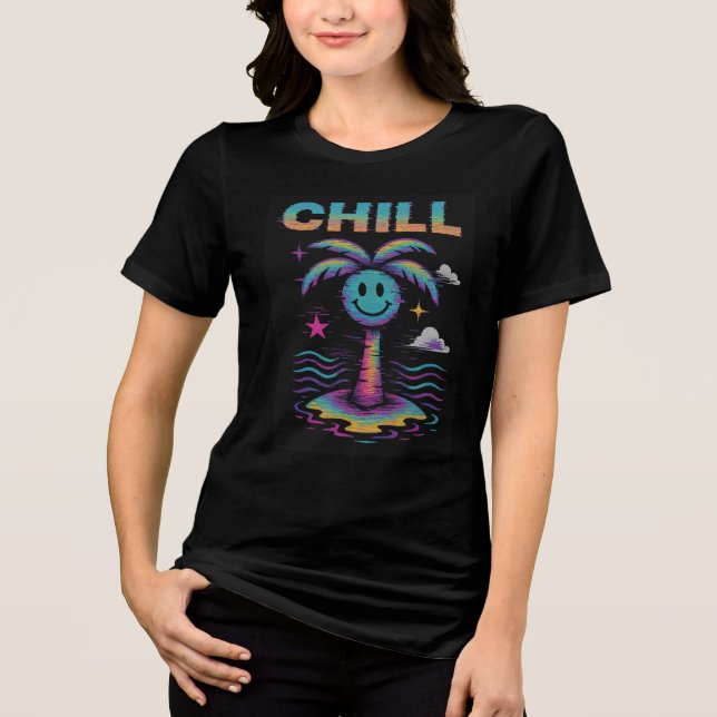 Y2K VHS Glitch Shirt | Retro Static Face Tee (Front)
