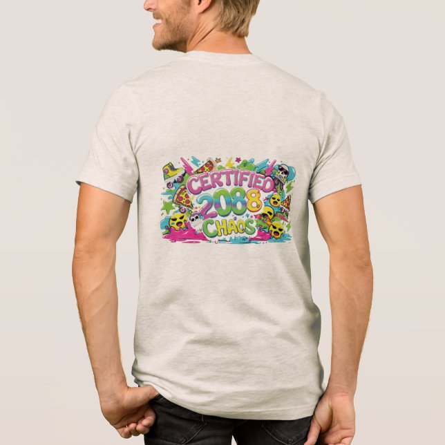 Y2K VIBES Tie Dye Unisex T-Shirt Tri-Blend Shirt (Back)