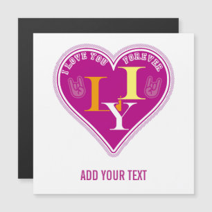 Y2K Vibrant Pink ILY Sign Language Heart Custom