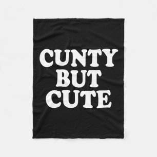 Y But Cute Family Matching Christmas 2024 Fleece Blanket
