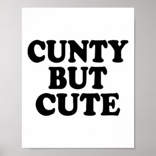 Y But Cute Funny Christmas Xmas Holiday Poster