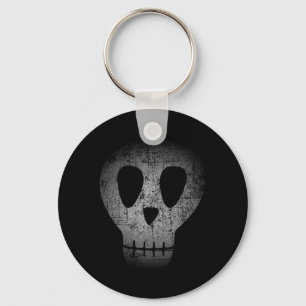 Y Dark Skull Vintage Distressed Gothic Y Spooky Key Ring