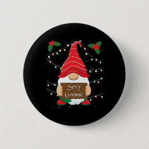 Y Gnome Matching Family Christmas Pyjamas X-mas Ho 6 Cm Round Badge