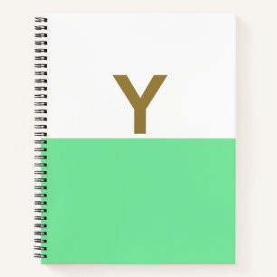 Y Gold Initial Notebook
