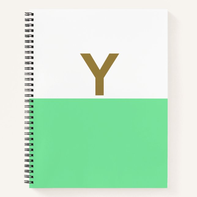 Y Gold Initial Notebook (Front)