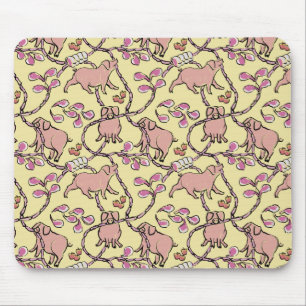 Y Hilarious pattern Chinese Vietnamese Pig Year M Mouse Pad