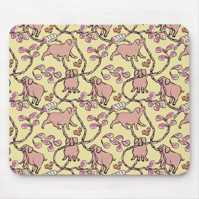 Y Hilarious pattern Chinese Vietnamese Pig Year M Mouse Pad (Front)