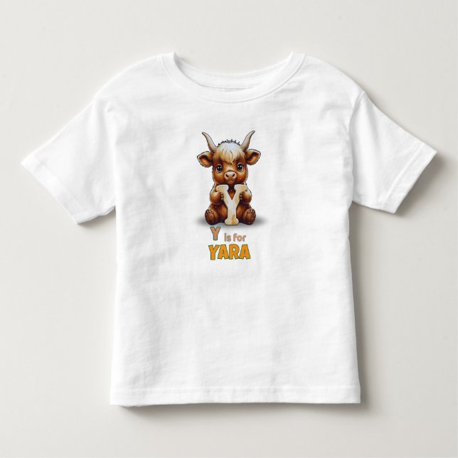 Y is for Yak – Custom Name Toddler T-shirt (Front)