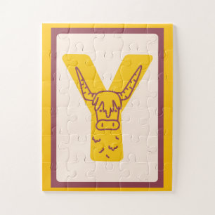 🐂Y is for Yak – Cute Animal Alphabet  Jigsaw Puzzle