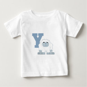Y is for Yeti Cute Cartoon Yeti Monster Baby T-Shirt