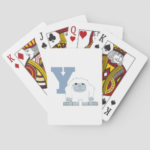 Y is for Yeti Cute Cartoon Yeti Monster Playing Cards