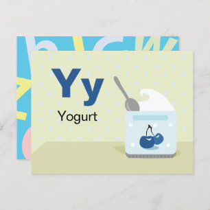 Y is for Yogurt - Alphabet Flash Card