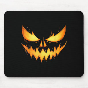 Y Jack O Lantern Carved Pumpkin Face Halloween Cos Mouse Pad