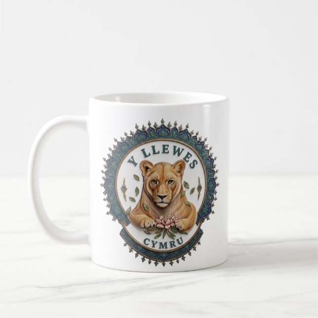 Y Llewes. Lloegr Coffee Mug (Left)