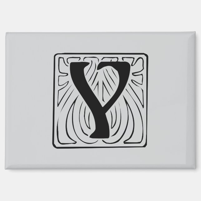 Y Monogram black Magnet (Front)