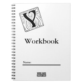 Y Monogramm Workbook black and white Notebook