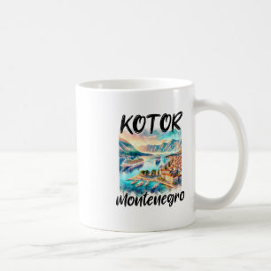 Y Of Kotor Montenegro Cruise Ship Watercolor Sceni Coffee Mug