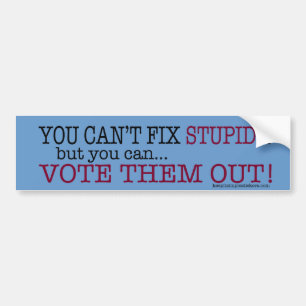 Y ou Can't Fix Stupid Bumper Sticker