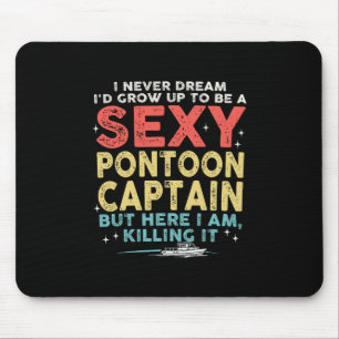 Y Pontoon Captain Boating Vacation Lake Life Boat Mouse Pad
