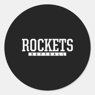 Y Rockets Softll Hs Classic Round Sticker
