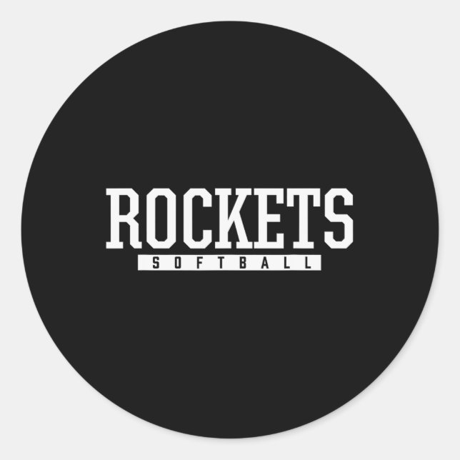 Y Rockets Softll Hs  Classic Round Sticker (Front)