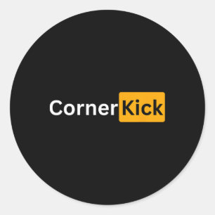 Y Soccer Footbyll Gifts - Corner Kick Classic Round Sticker