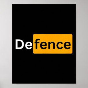 Y Soccer Footll Gifts - Defence Poster