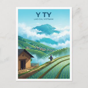 Y Ty Rice Terraces Vietnam Postcard