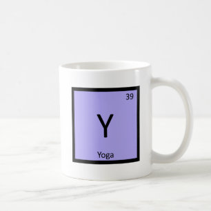 Y - Yoga Sports Chemistry Periodic Table Symbol Coffee Mug